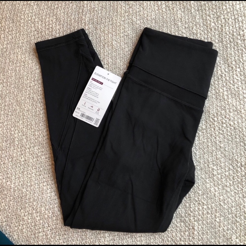 Athleta Elevation 7/8 Tight In Powervita Black - Picture 3 of 4